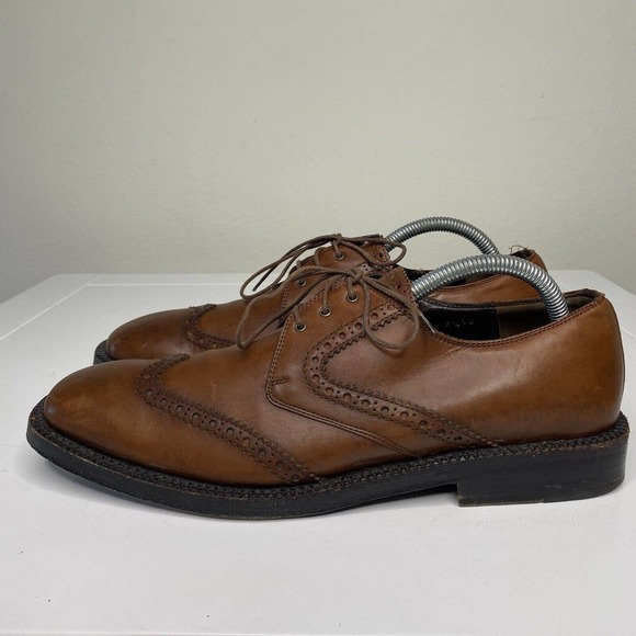 Vintage Salvatore Ferragamo Tramezza Brown Leather Loafers Size 8 1/2 1 D